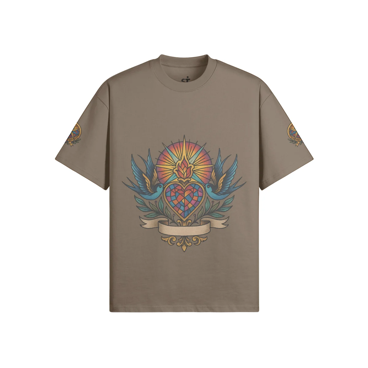 Astra oversized graphic tee front full view
